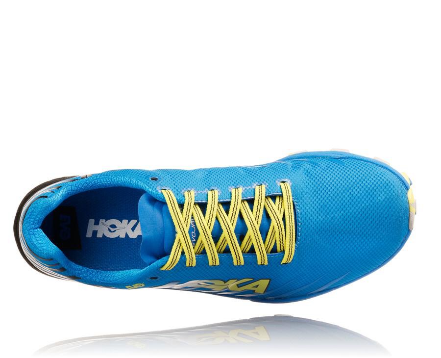 Trail Shoes Mens - Hoka One One EVO Jawz - Blue - DSWMFNQ-08